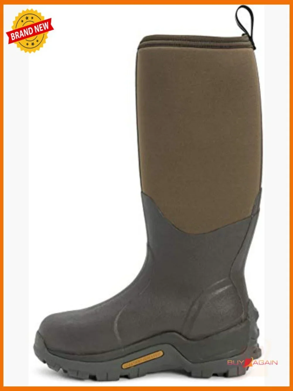 Men's Wetland Calf-High Neoprene Boots Waterproof Pull-On Work Boots